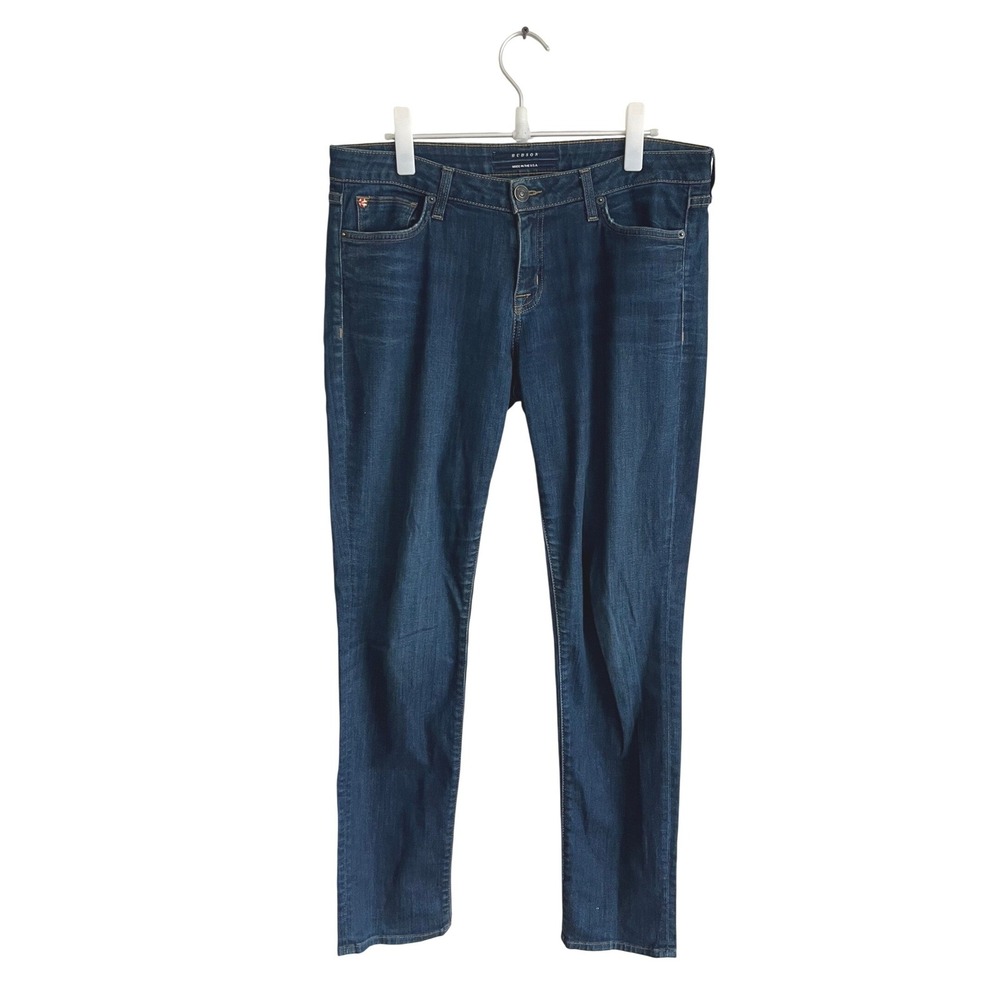 Hudson Skinny Jeans Dark Wash Indigo Made in USA Denim Womens Slim Minimalist 31